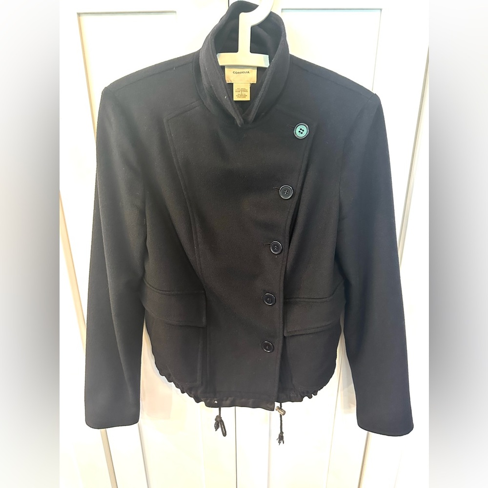 Anthropolgie Cordelia 95% Wool and 5% Cashmere Coat Dark Navy